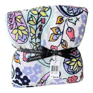 Vera Bradley Maddalena Paisley Soft Plush Throw Blanket